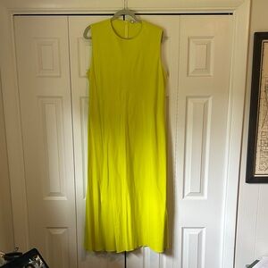 Zara Vibrant Lime Green Maxi Dress